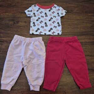 Disney Carter Girls Red Minnie Mouse Set Size 6M